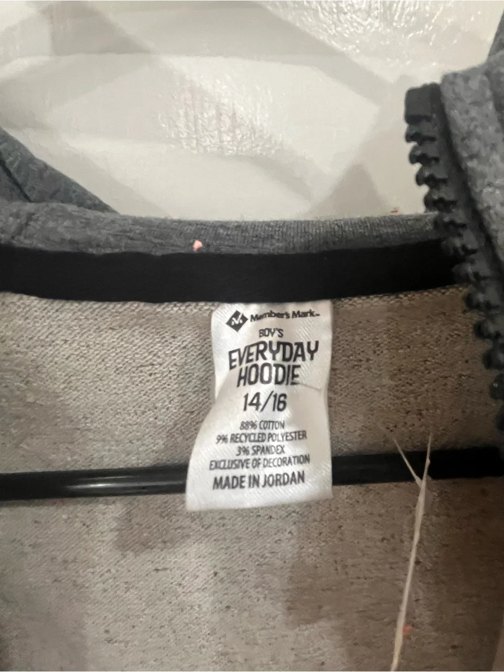 Boy’s Gray Zip-Up Every Day Hoodie Hooded Jacket